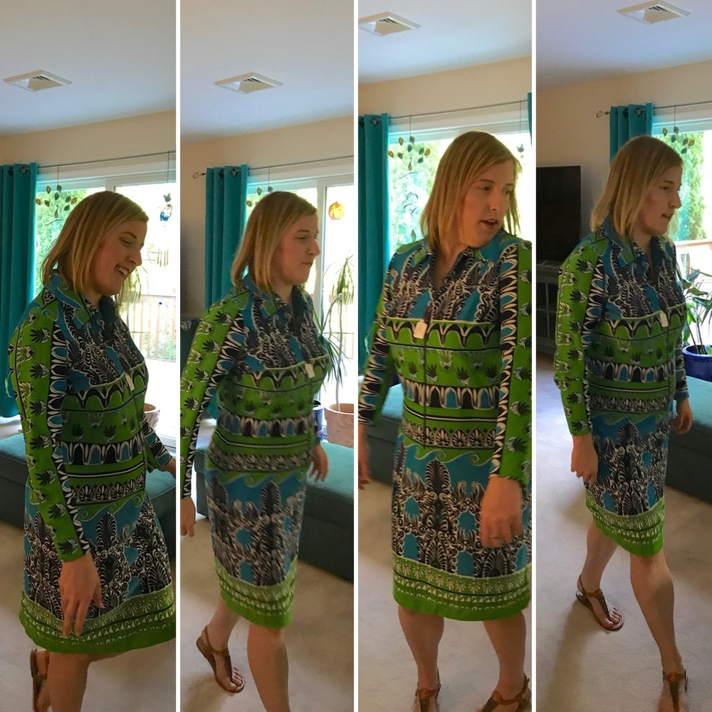 Vintage 60s 70s knee length Dress